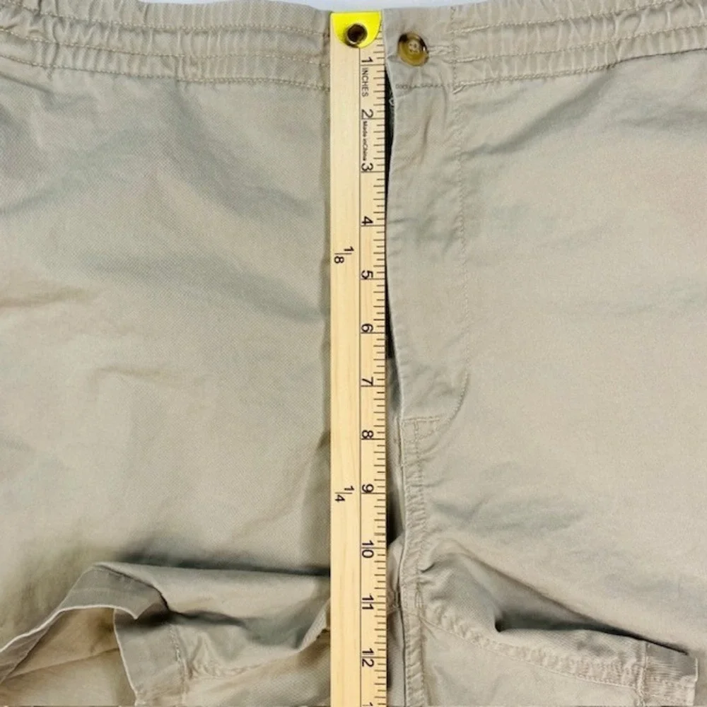 Polo Ralph Lauren Mens XL Tan Khaki Elastic Waist Stretch Chino Shorts 5 Inseam